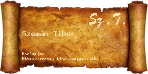 Szemán Tibor névjegykártya