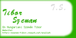 tibor szeman business card